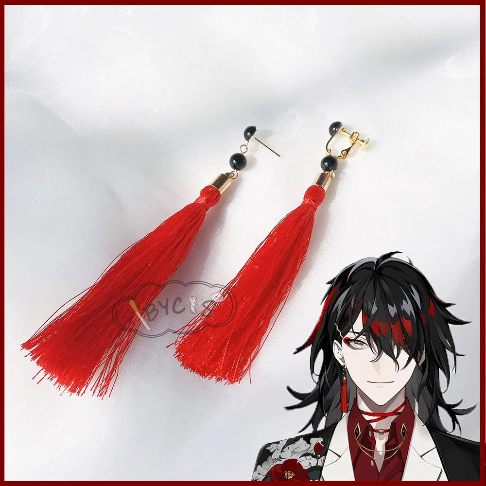 

Game VTuber vox akuma Luxiem Cospaly Props Hair accessories Necklace Brooch Pins Jewelry Women Men Choker Collar Brooch Chain