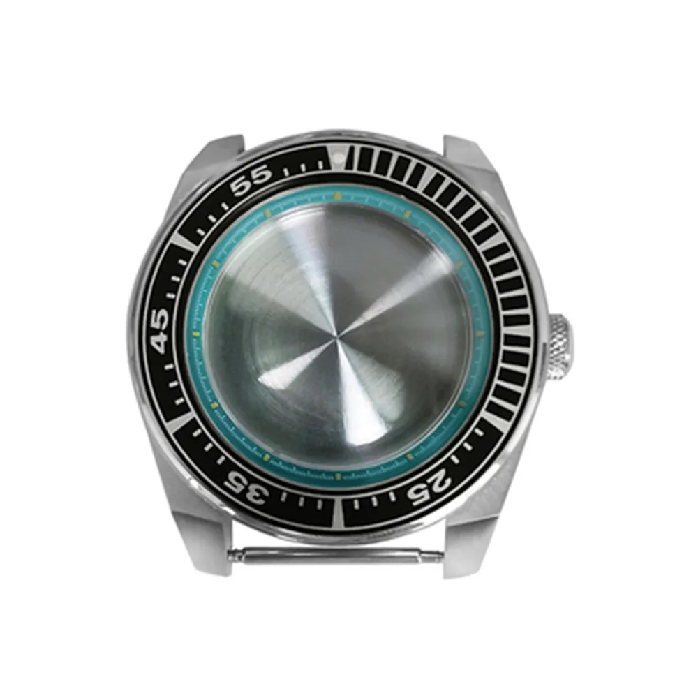 

For NH35 NH36 Case 43mm Stainless Steel Watch Case Light Blue Inner Shadow Watch Accessories for NH35/36 Movement