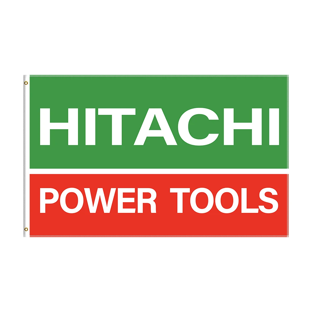 

3x5 Ft HITACHI POWERs Tools Flag Polyester Printed Instrument Banner For Decor