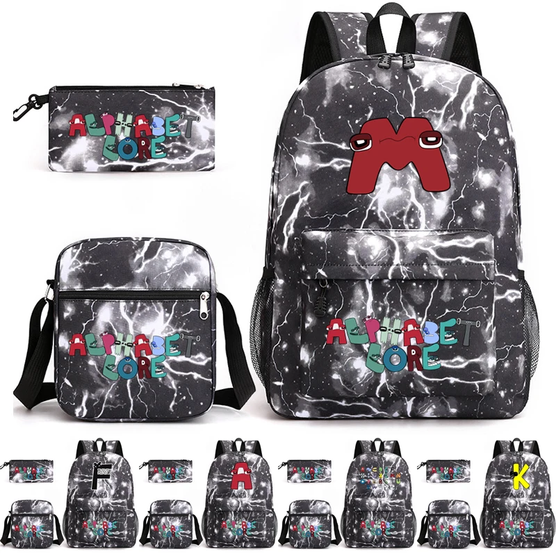 

Original Alphabet Lore Backpack with Boys and Girls Waterproof Candy Colors Backpacks for Teenage Schoolbag Rucksack Mochilas