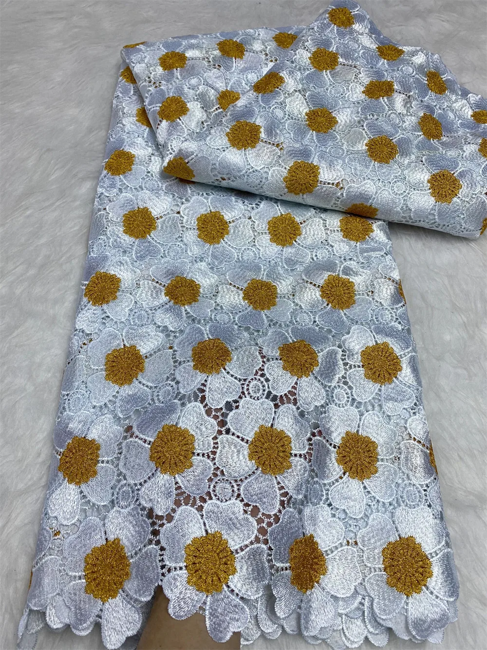 Роскошное полое африканское кружево с аккуратным высококачественным шелковым