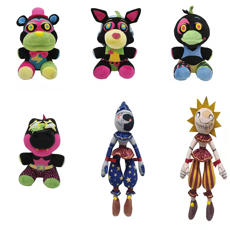 

2022 New Fnaf Sundrop Plush Toys Security Breach sunrise moondrop BOSS Plush Toy Game Dolls Gift