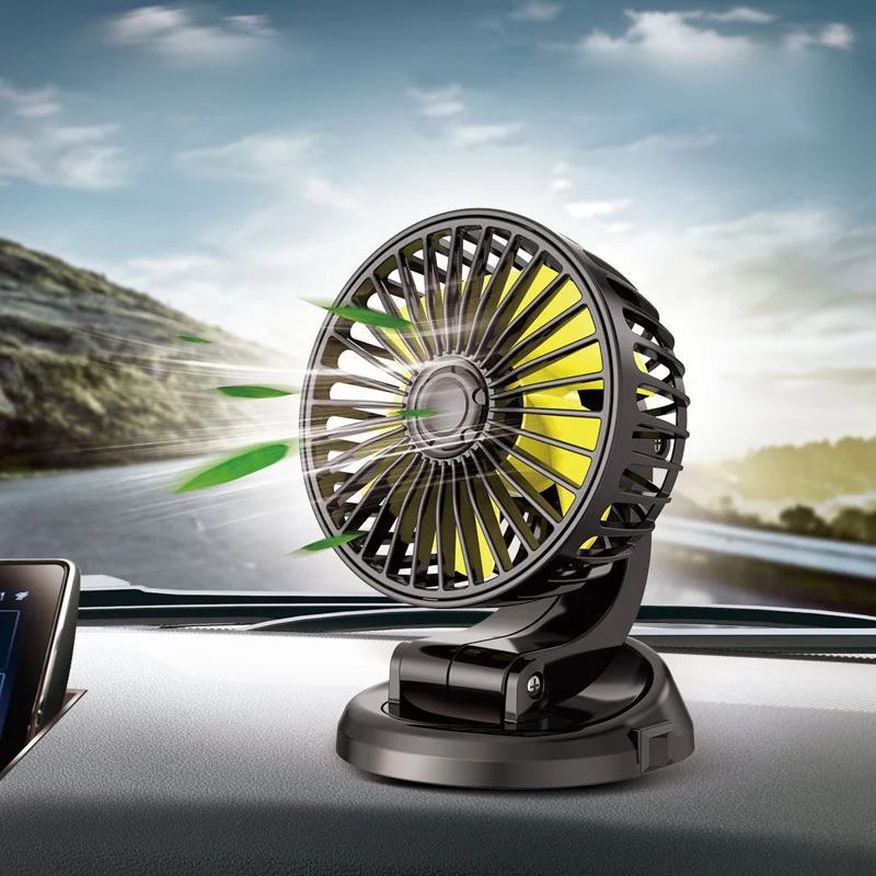 Portable Multi-angle Rotation Car Cooling Vehicle Fan