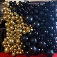 134pcs black gold balloon garland 30th 40th birthday balloons arch kit latex ballon graduation wedding bachelor party decoration