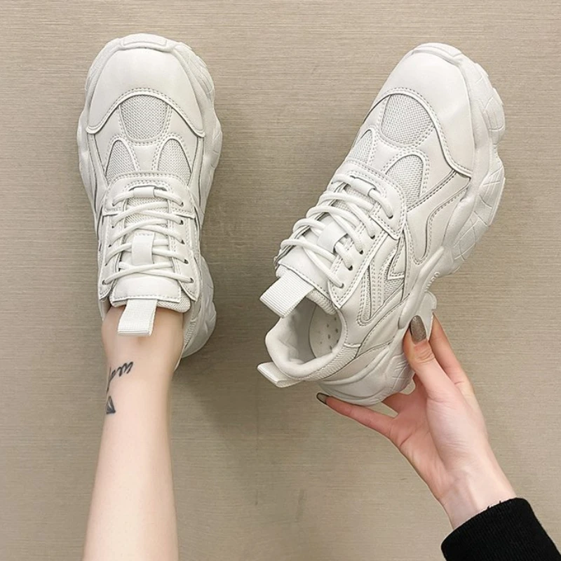 

2022 New Fashion Women Autumn Casual Shoes Platform Shoes Women Sneakers Ladies White Vulcanized Shoes Trainers Tennis Female