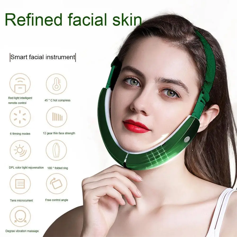 

Электрический подтягивающий пояс для лица, устройство против морщин и подтяжки лица, светодиодный фотонный терапевтический прибор для ухо...