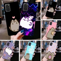 cute cartoon pusheen cat phone case for samsung galaxy s21 plus ultra s20 fe m11 s8 s9 plus s10 5g lite 2020