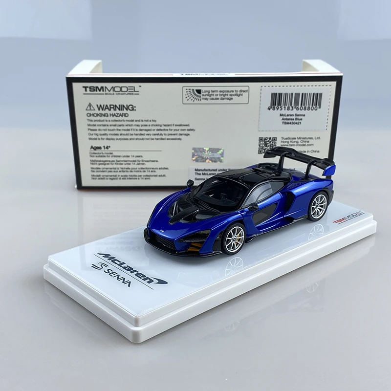 

TSM 1:43 Model Car Senna Resin Vehicle Display Super Car Gifts - Blue