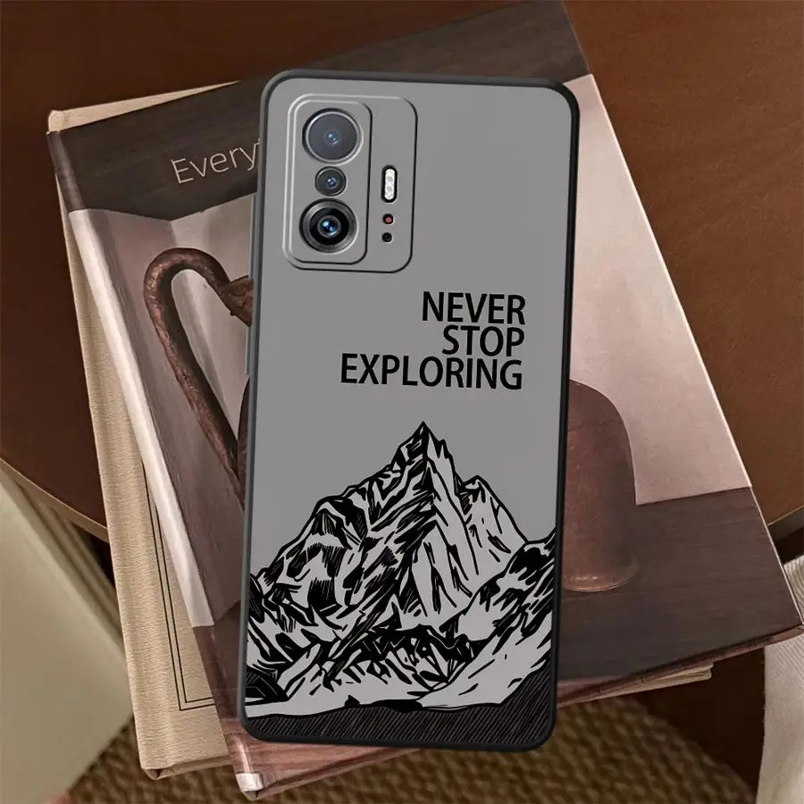 Фото Чехол Line Mountain Peak для Xiaomi Mi 11 13 Lite 10T 12 12T Pro 14 11T 12X Funda Phone Cover №1