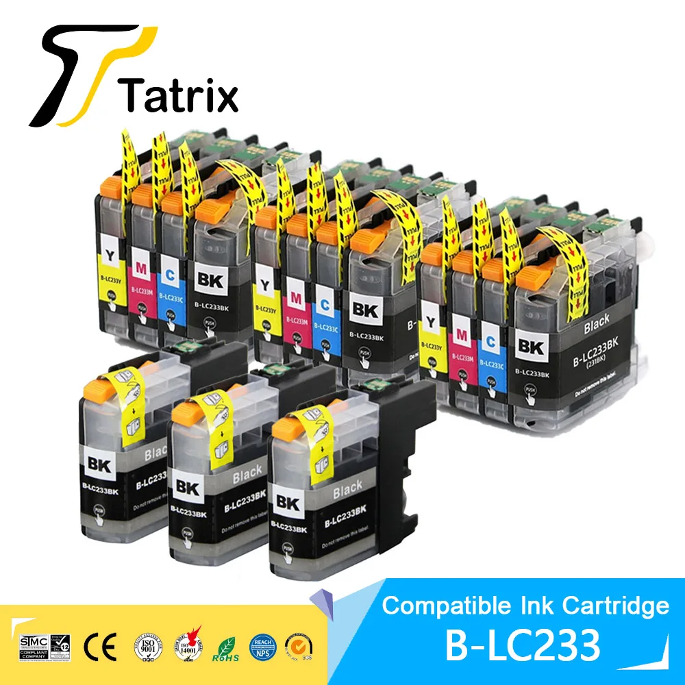 

Tatrix LC233 LC231 Ink Cartridge Compatible For Brother MFC-J5720/J4120/J4620/J5320 DCP-J562DW/MFC-J480DW/J680DW/J880DW