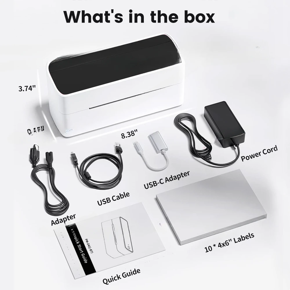 Термопринтер этикеток 4x6 дюймов универсальная адресная бумага для доставки