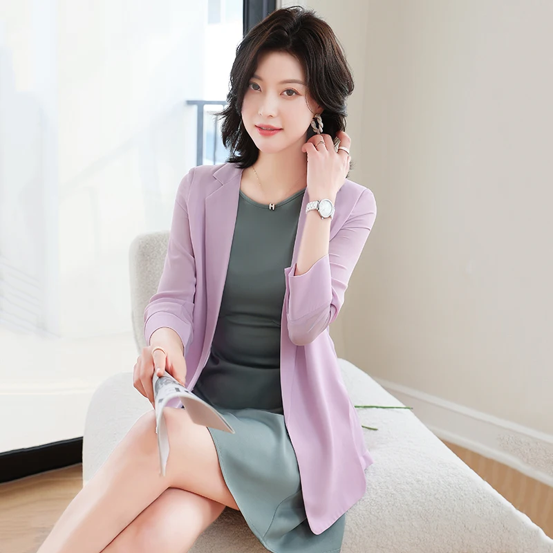 

2022 Chiffon Small Blazer Ladies Fashion Loose Casual Suit