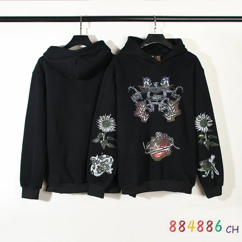 

Уличная мода, толстовки в стиле Канье для мужчин и женщин, качественный свитшот с капюшоном, флисовый пуловер