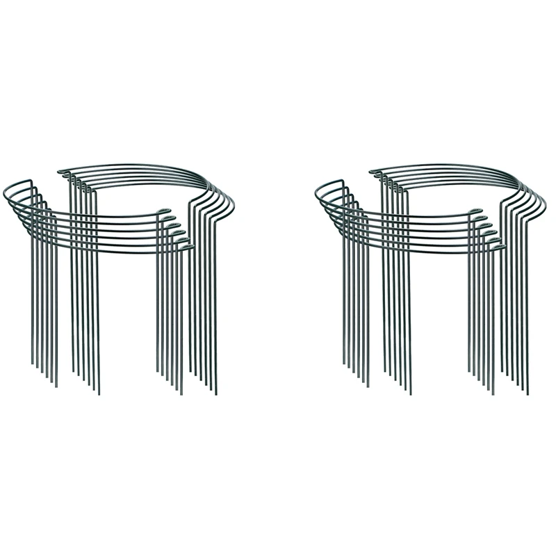 

Pack Of 24 Semi-Circular Ring Plant Garden Flower Support Stakes,For Tomatoes Flowers Plant,Border Support