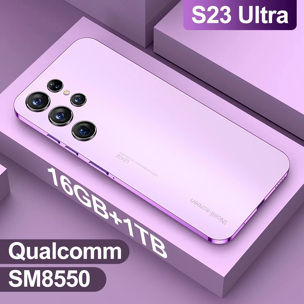 

Новинка 2023, оригинальный смартфон S23 Ultra, 4G/телефон, 16 ГБ + 1 ТБ, телефон с двумя SIM-картами, сотовый телефон с долговечным аккумулятором