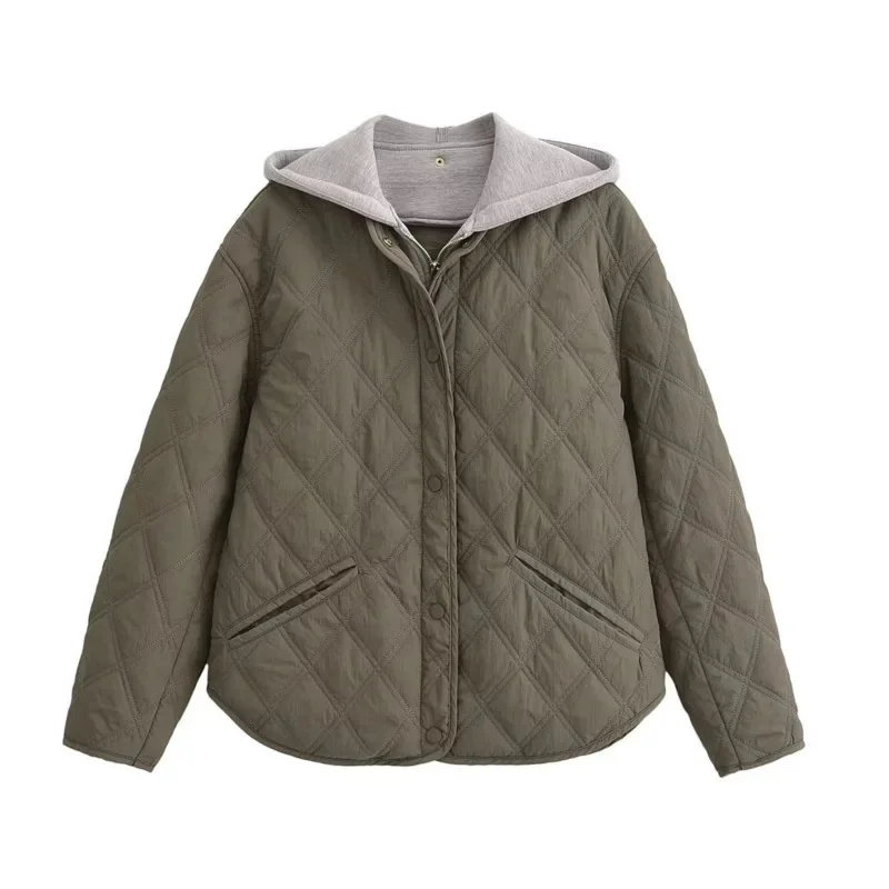 Хлопковая куртка с капюшоном европейская Америка женская одежда 24 осенне-зимняя