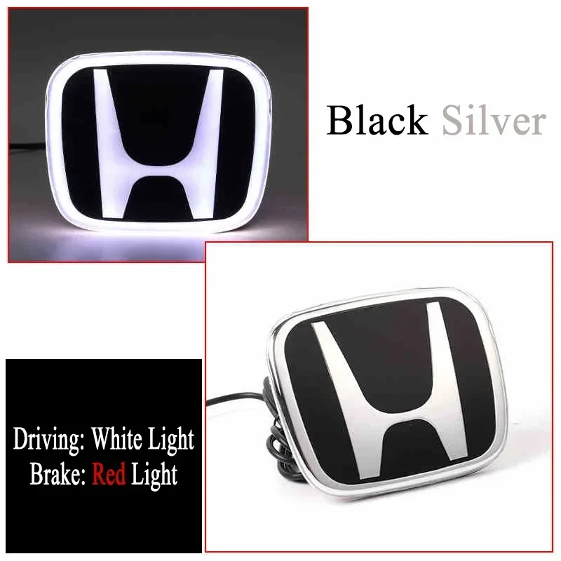 Для Honda PMMA светодиодная передняя эмблема автомобиля, наклейка на задний багажник, значок Accord Civic Odyssey CRV Inspire Amaze Vezel, аксессуары