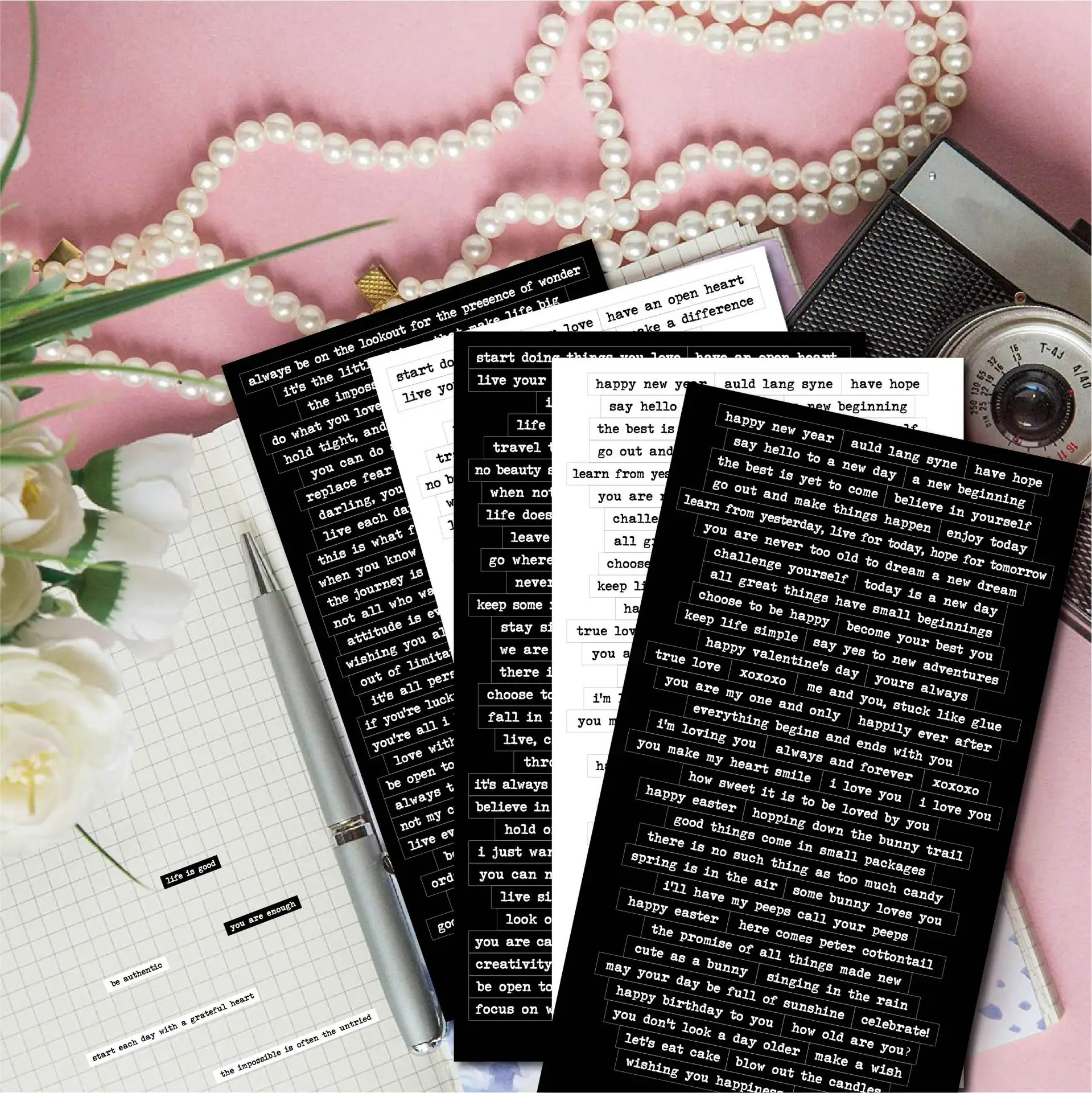 

406PCS Vintage Small Talk Text Collection Stickers DIY Scrapbooking Collage Phone Diary Album Happy Plan Gift Decoration