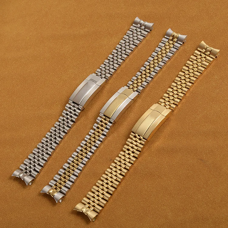 20mm 21mm Watch Band Strap Steel Jubilee Bracelet Fit For Rolex Datejust 41mm Watch