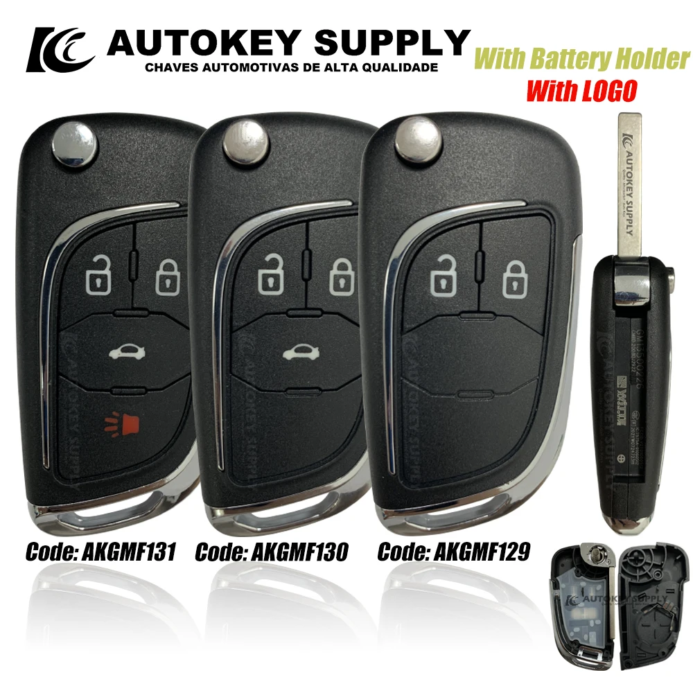 

Modified ForChevrolet 2/3 Button Remote Flip Key With Blade (Higher Quality) AKGMF129 AKGMF130 AKGMF131 Autokeysupply