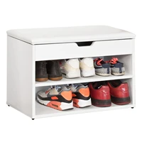 sobuy 2 tiers shoe rack shoe cabinet shoe storage bench with folding padded seat fsr25 w