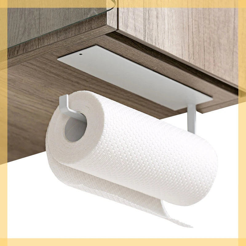 

Towel Holder Kitchen Towel Holder Wall Mount Towel Roll Holder No Drilling Bathroom Paper Dispenser