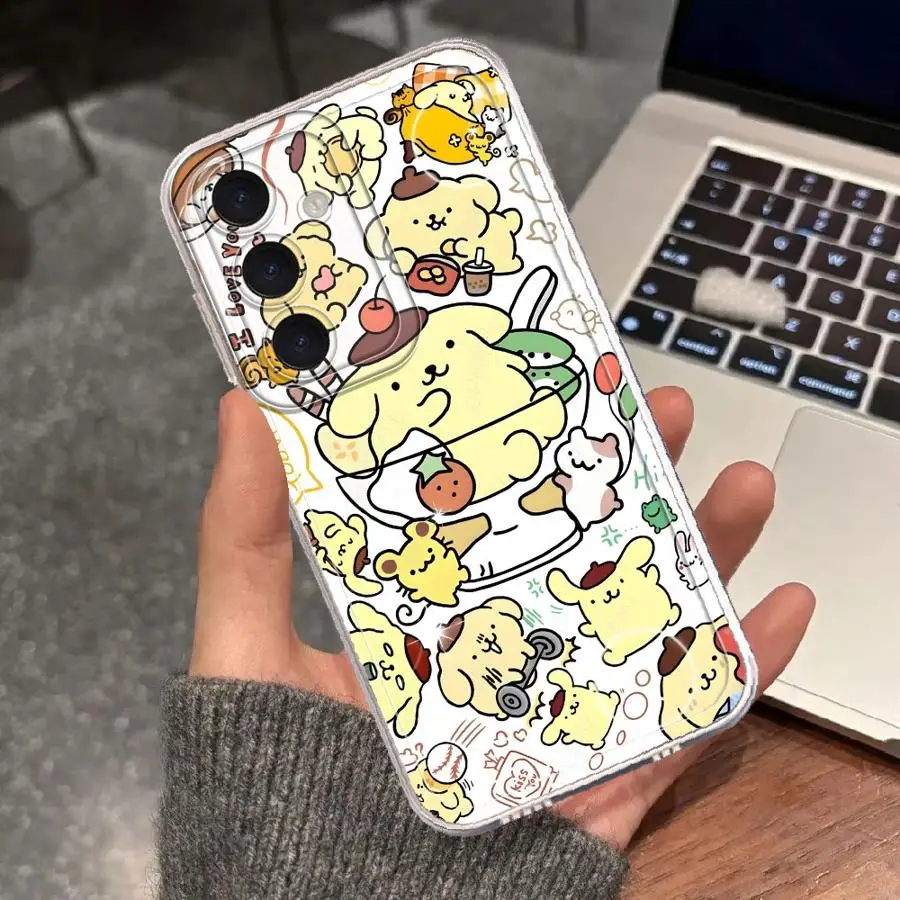 Фото Чехол для телефона Sanrio Pompompurin Pochacco для Samsung Galaxy A12 A35 A15 A51 A22 A06 A35 A72 A71 A72 A54 A50 A56 A73 №2