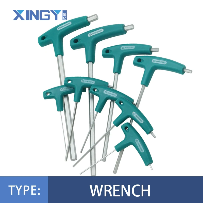 

6/9 Pcs Allen Key Wrench Set Hexagon Screw Nuts Spanner Kits T Handle with Storage Bag CR-V Forged Household Repair Tools