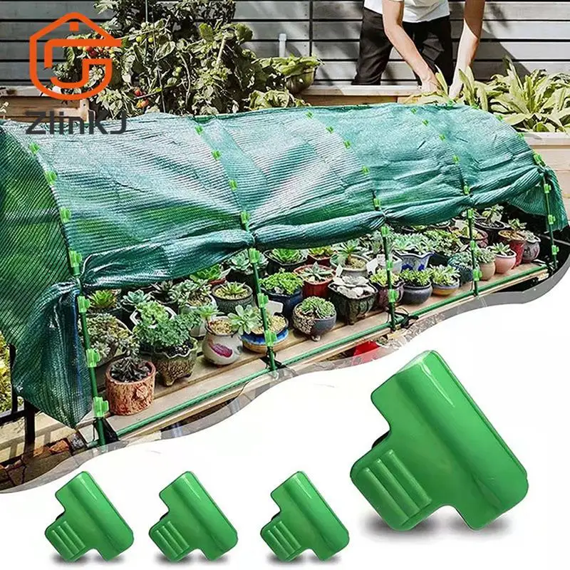 

Hot sale 10Pcs Greenhouse Clamps Clips Garden Support Frame Plant Support Garden Stakes for Season Plant Extension