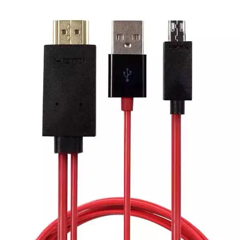 

Phone to TV Cable, MHL Micro USB to HDMI 1080P HD TV Cable Adapter for Samsung Galaxy S5, S4, S3, Note 3, Note 2