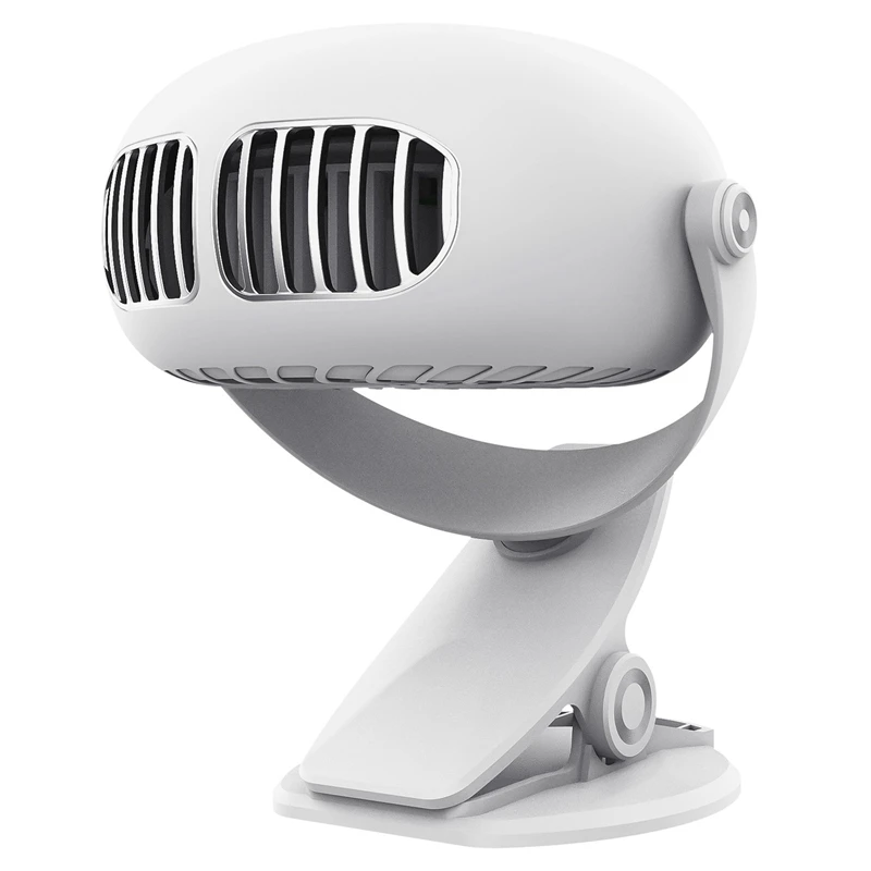 

Portable USB Rechargeable Fan Mini Desktop Clip Fan 360 Degree 3-Speed Silent With Strong Wind Rotating Quiet