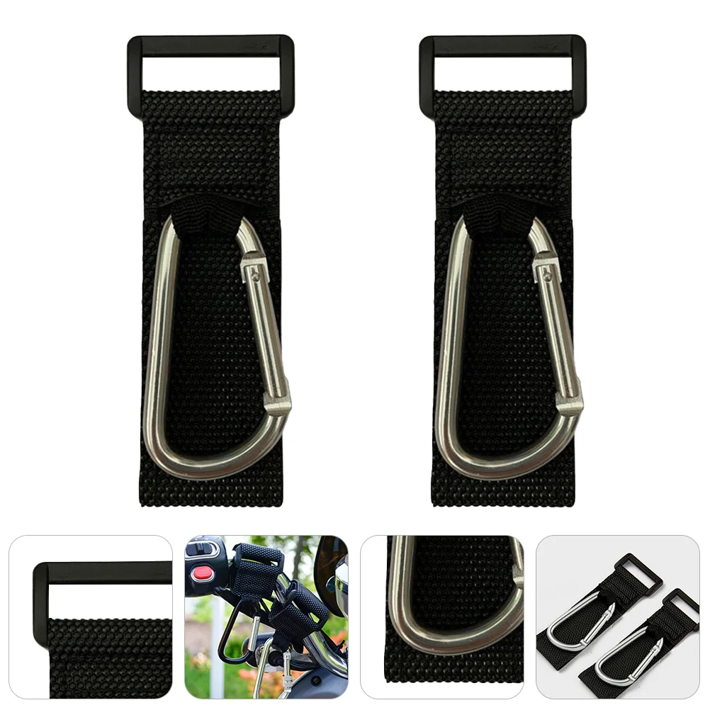 

2 Pcs Electric Car Hook Mother Umbrella Strollers Shopping Bag Aluminum Alloy Pram