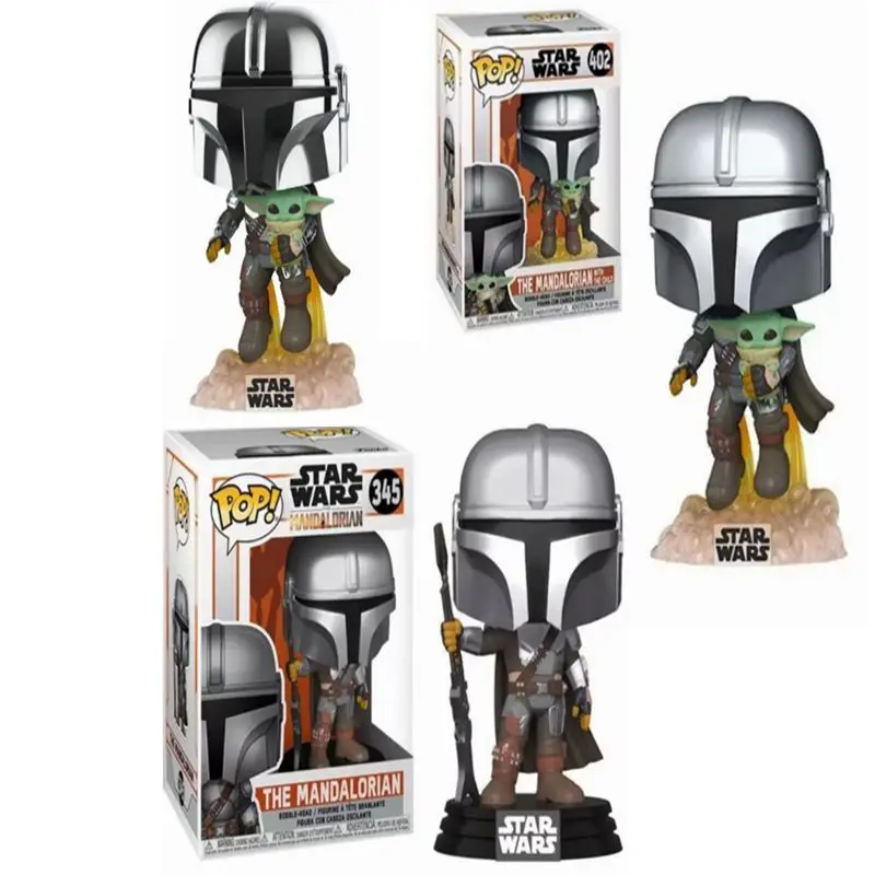 Funko pop Звездные войны Мандалорский с оружием # 345 Fizz 402 Модель виниловых фигурок