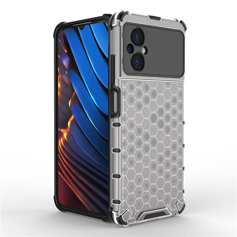 

For POCO M5 4G Case POCO M5 Global Cover 6.58 inch Shockproof Honeycomb Hard PC Protection Bumper for Xiaomi POCO M5 4G NFC Case