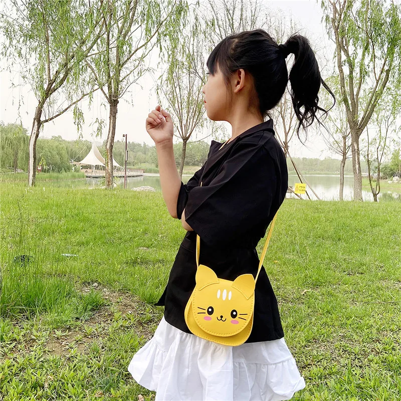 Baby Girls Fashion Accessory Coin Purse Handbags Boys Kids Small Shoulder Bag Cartoon Cute Cat Children's Mini Messenger Bags
