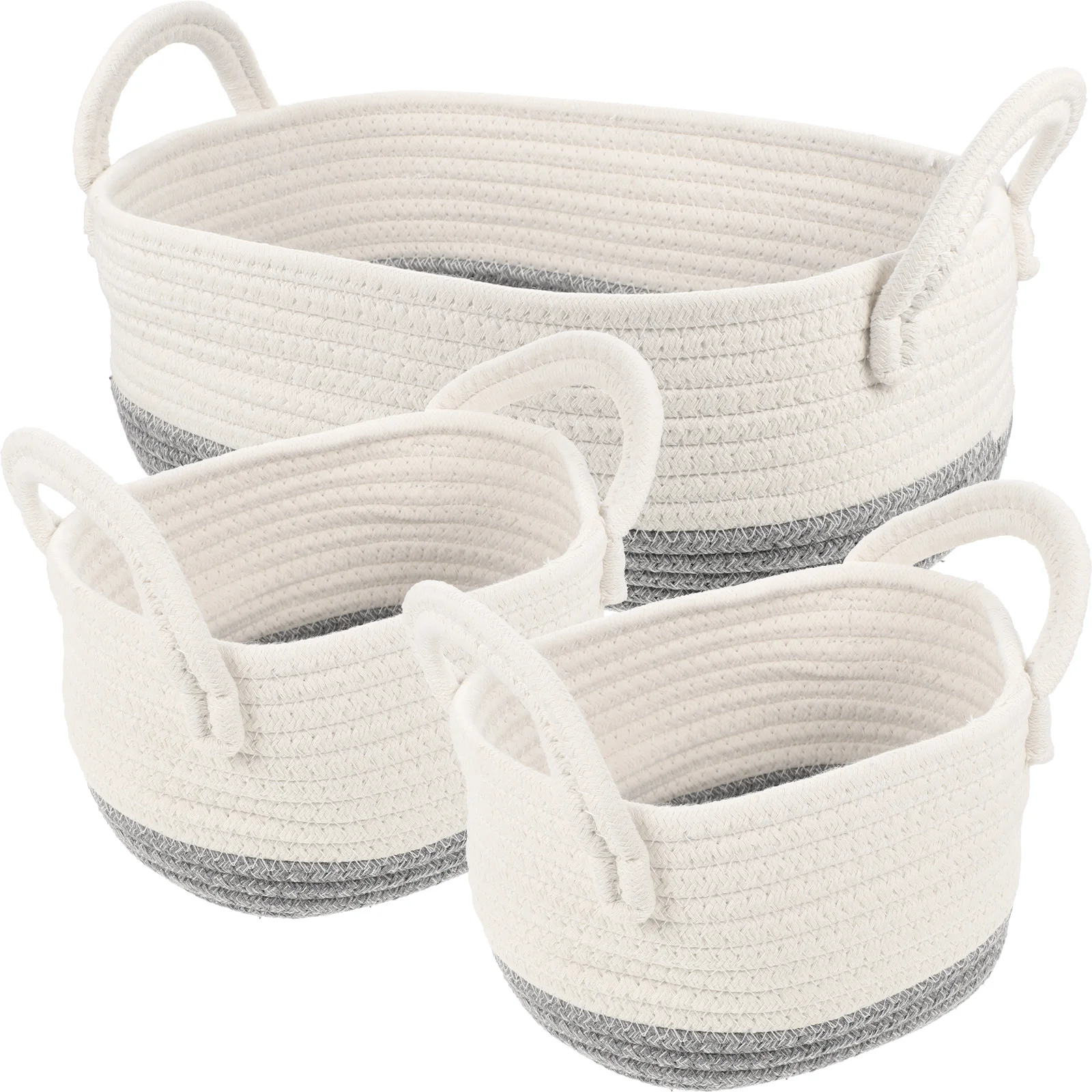 

Toy Basket Dog Storage Bins Cotton Woven Organizer Pet Box Rope Home Multipurpose Bin Blanket Baby Stuff Shallow Container