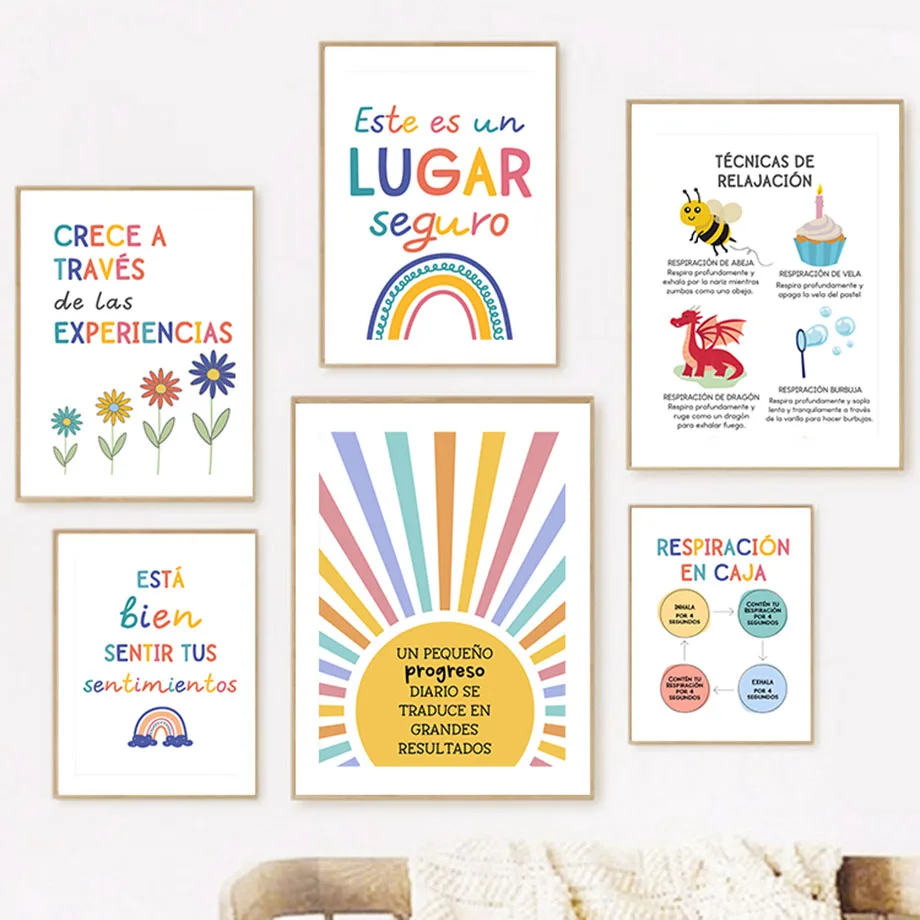 Современный стиль холст с принтом без рамы офисный декор плакат развитие