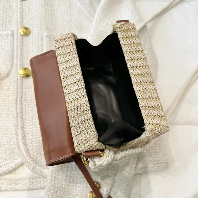 Пляжная соломенная сумка через плечо для женщин новинка 2024 дизайнерская летняя в