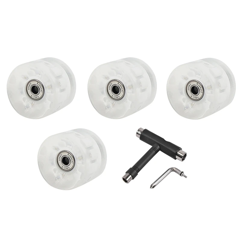 

Skateboard Wheels 60Mm X 45Mm 82A With Bearings And All-In-One T Tool Cruiser Wheels Wheels For Skateboard