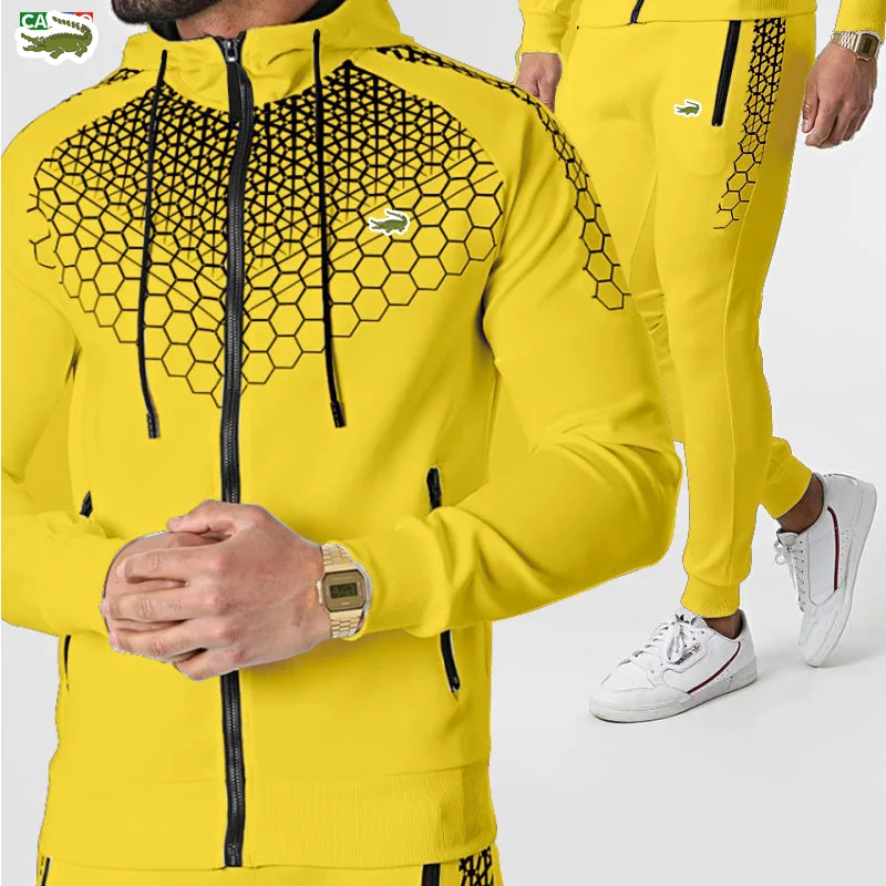 

2023CARTELO sportswear casual hoodie suit street sportswear spring men's top+trousers two-piece hip-hop