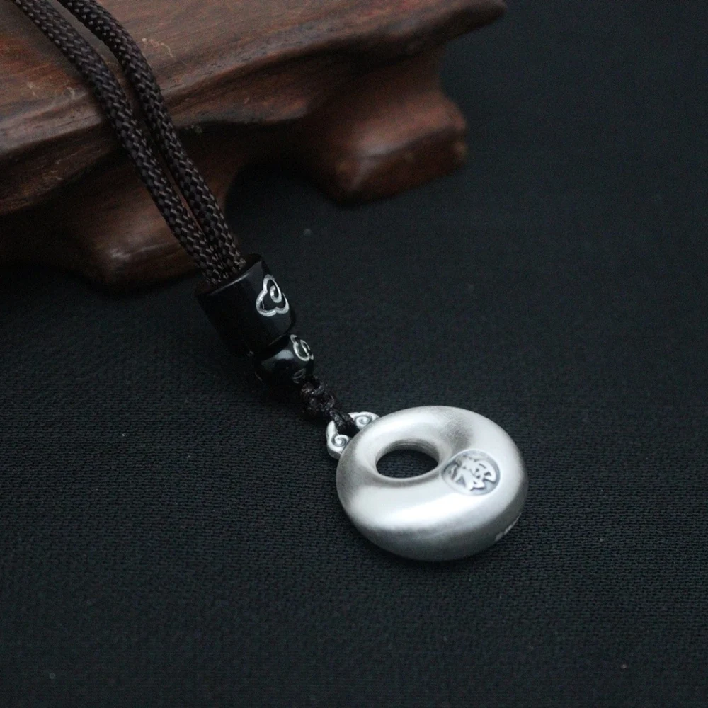 Реальные Чистые 999 тонкие серебряные мужские и женские счастливые персонажи