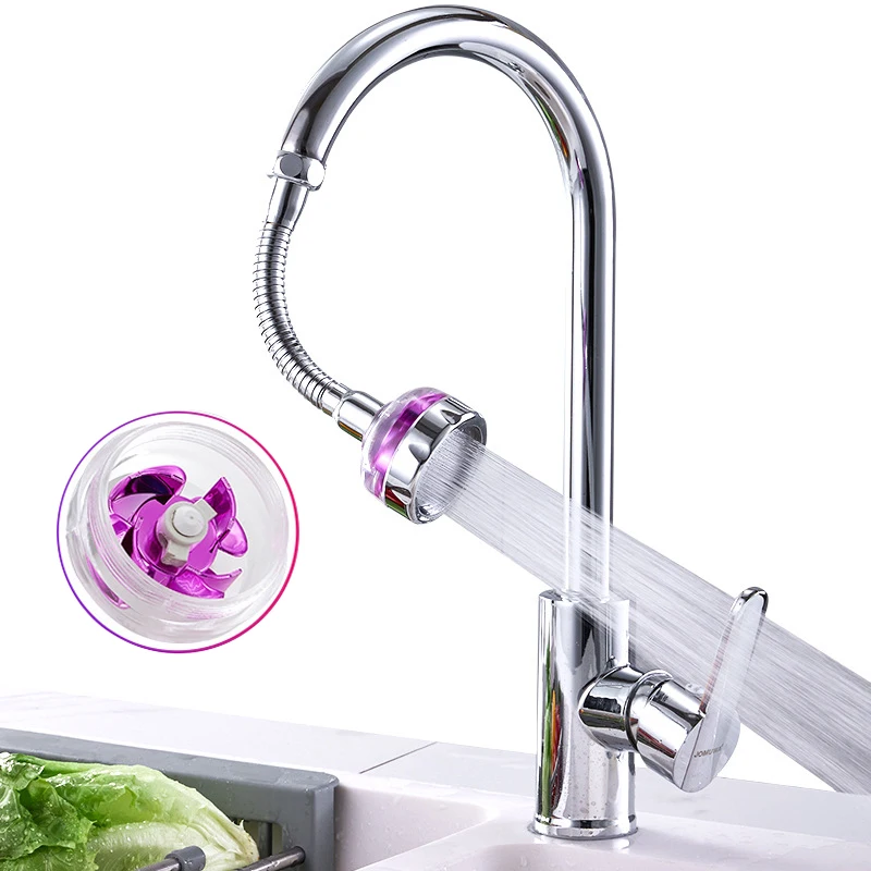 

360°Rotation Bathroom Faucet Aerator Splash-proof Sprayer Kitchen Water Saving Tap Pressurized Faucet Extender Nozzle Bubbler