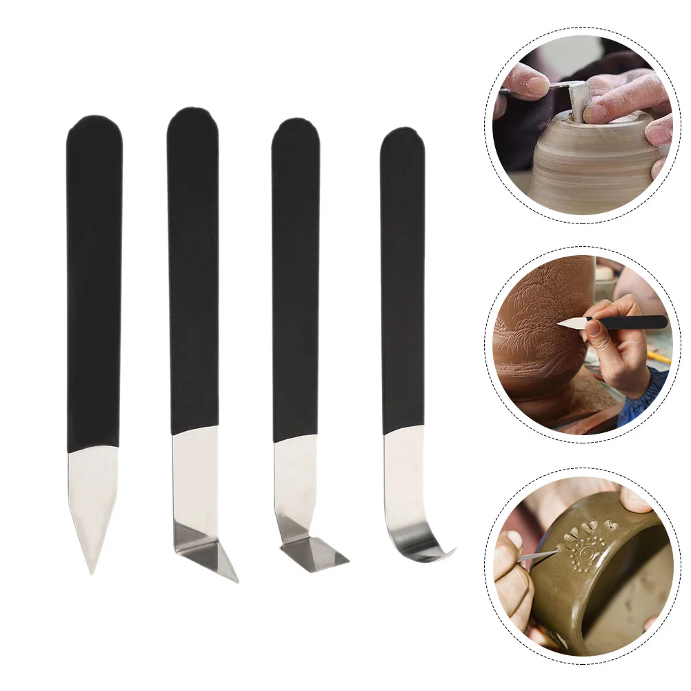 

4Pcs Carve Clay Carving Handle Making Clay Sculpting Tools for DIY