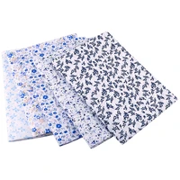 thin floral cotton fabric for sewing dolls cloth for needlework patchwork fabrics for craft material fabric by the meter