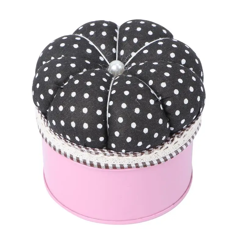 

1pc Storage Can Needle Pin Holder Embroidery Pin Cushion Sewing Needle Box Tinplate Sewing Box Chinese Pin Holder random color