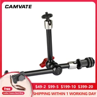 camvate 11 articulating arm friction magic arm with 14 20 threaded studs shoe mount for monitormicrophoneflash mounting