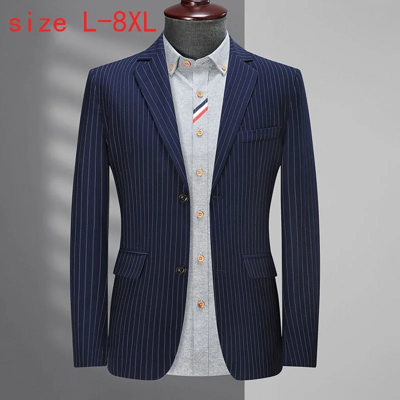 

New Arrival Suepr Large Autumn And Winter Oversized Men Suit Coat Casual Fashion Single Breasted Blazers Plus Size L-6XL 7XL 8XL