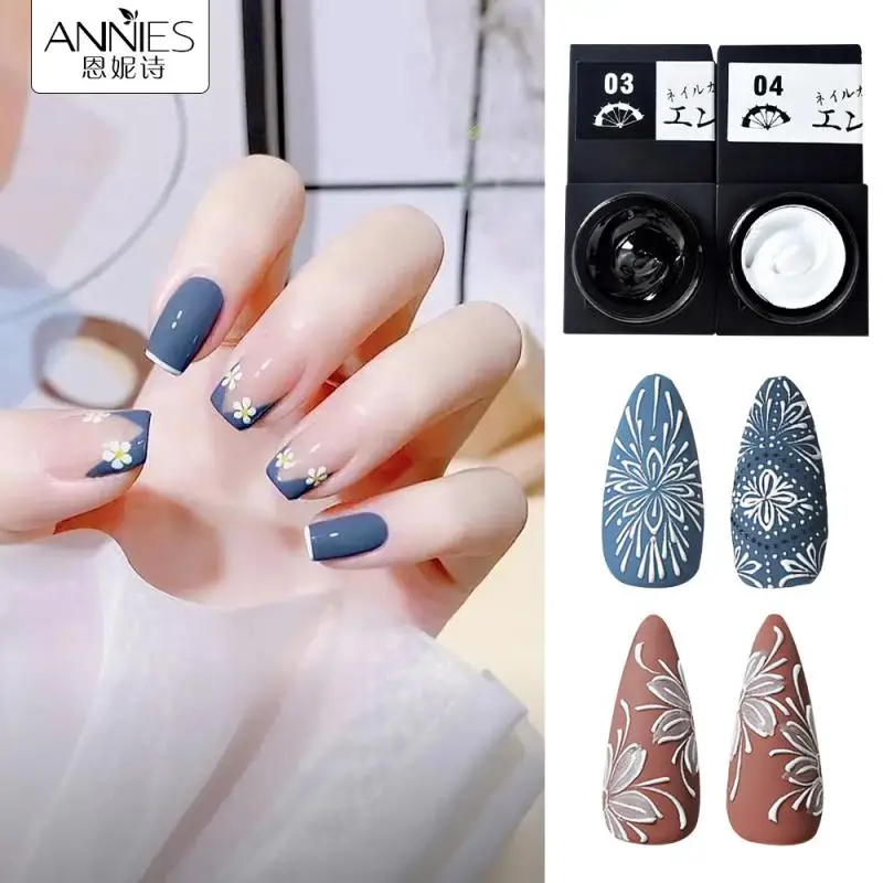 

Nail Gypsum Gel Manicure 3d Plaster Effect Nail Art Design Nail Drawing Painting Gel Nail Accessories Nail Gel Polish