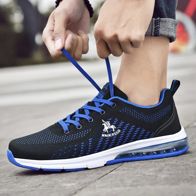 NAIK PLLO Men Shoes Wear-resistant Casual Sports Shoes Running Travel Shoes Mesh Surface Breathable Walking Shoes Air Cushion