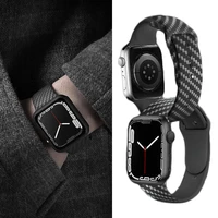 424445mm silicone strap for apple watch band wristband for iwatch serie carbon fiber strap 384041mm watches accessories